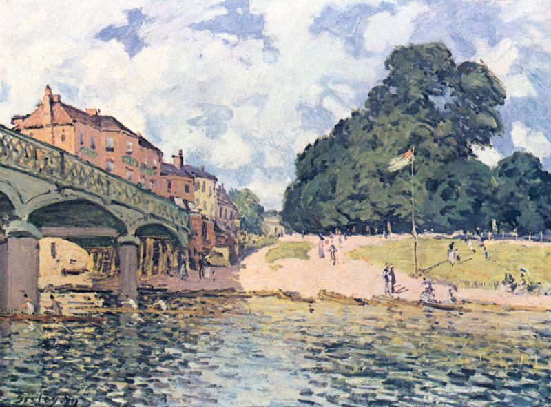 Alfred Sisley Bridge at Hampton Court, china oil painting image